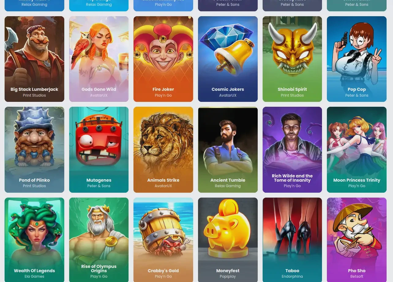 Locowin Casino Spielauswahl